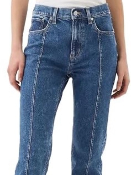 GAP Denim - Gap Jeans, High-Rise Straight Front Seam, Stone Wash Denim, Size 2, 26R, 26x30